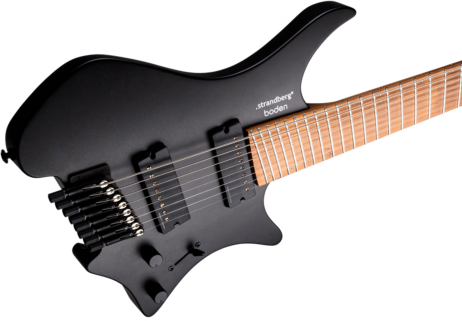 Strandberg Boden Standard N2.8 8c Multiscale 2h Seymour Duncan Ht Mn - Black Satin Metallic - Multi-Scale Guitar - Variation 3