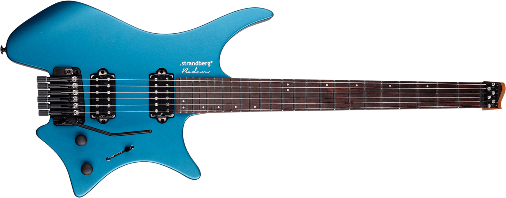 Strandberg Boden Essential 6 Tremolo 2h Trem Rw - Whale Blue Metallic Satin - Metal electric guitar - Main picture