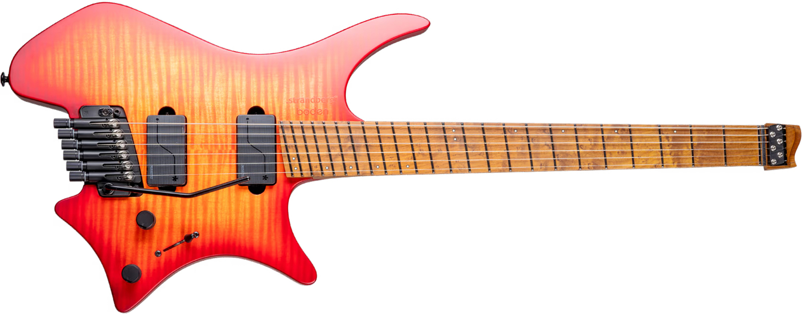 Strandberg Boden Original N2.6t 6c 2h Fishman Trem Mn - Sunset Coral Burst Satin - Multi-Scale Guitar - Main picture