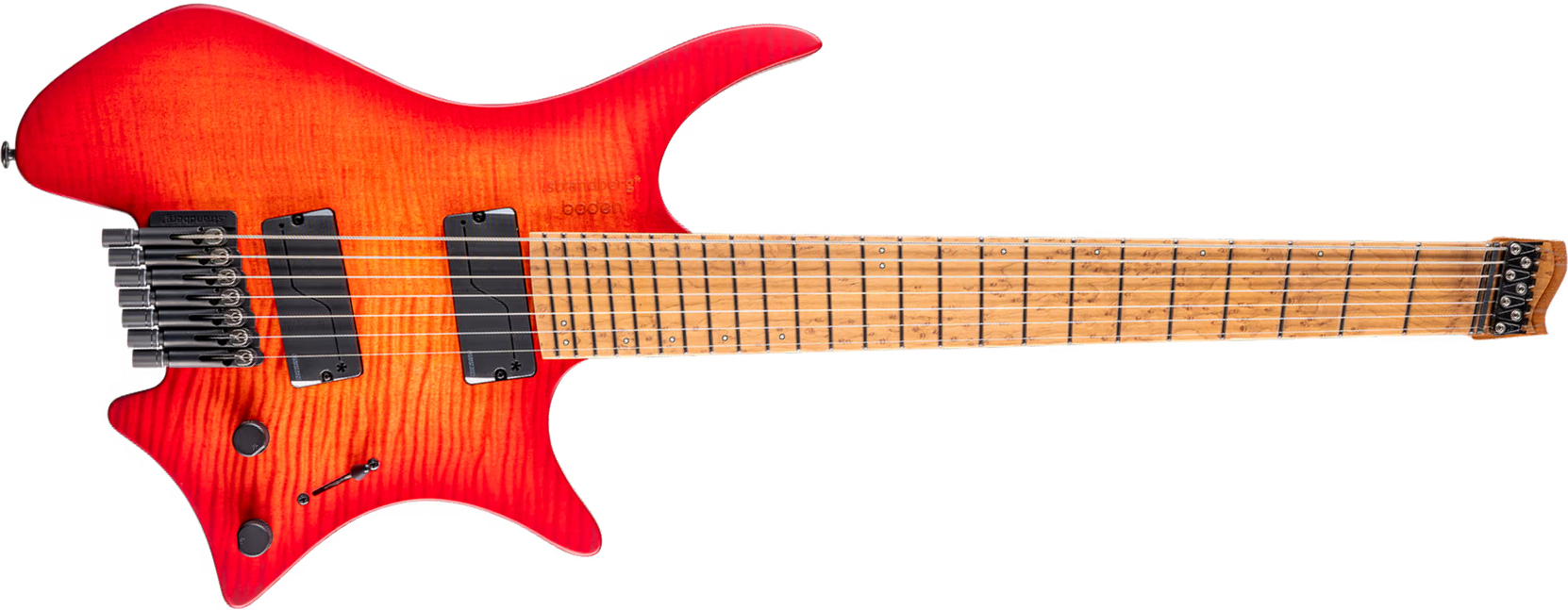 Strandberg Boden Original N2.7 7c 2h Fishman Fluence Ht Mn - Sunset Coral Burst Satin - Multi-Scale Guitar - Main picture