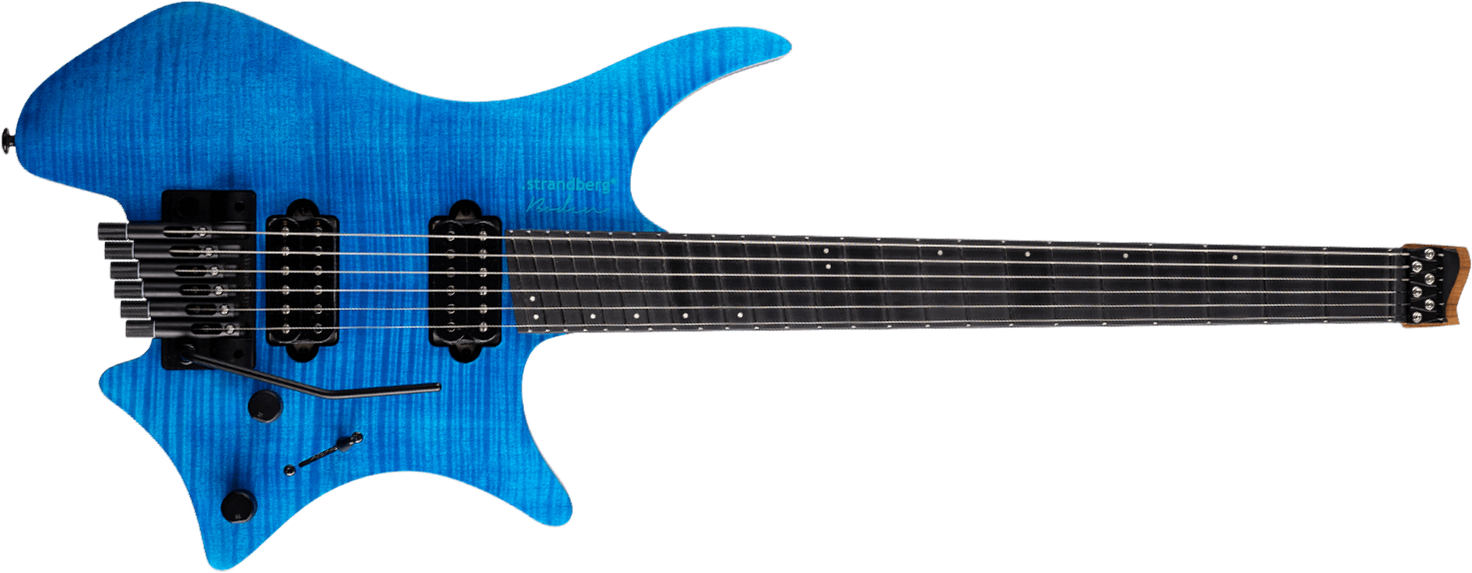 Strandberg Boden Prog Nx6 6c 2h Suhr Ht Ebo - Deep Blue Satin - Multi-Scale Guitar - Main picture