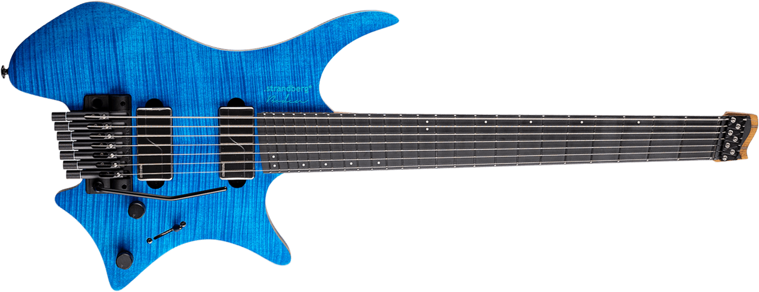 Strandberg Boden Prog Nx7 7c Multiscale 2h Fishman Fluence Modern  Trem Ebo - Deep Blue Satin - Multi-Scale Guitar - Main picture
