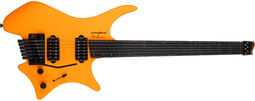 Strandberg Boden Standard Nx 6c Multiscale 2h Trem Eb - Neon Orange Satin - Multi-Scale Guitar - Main picture