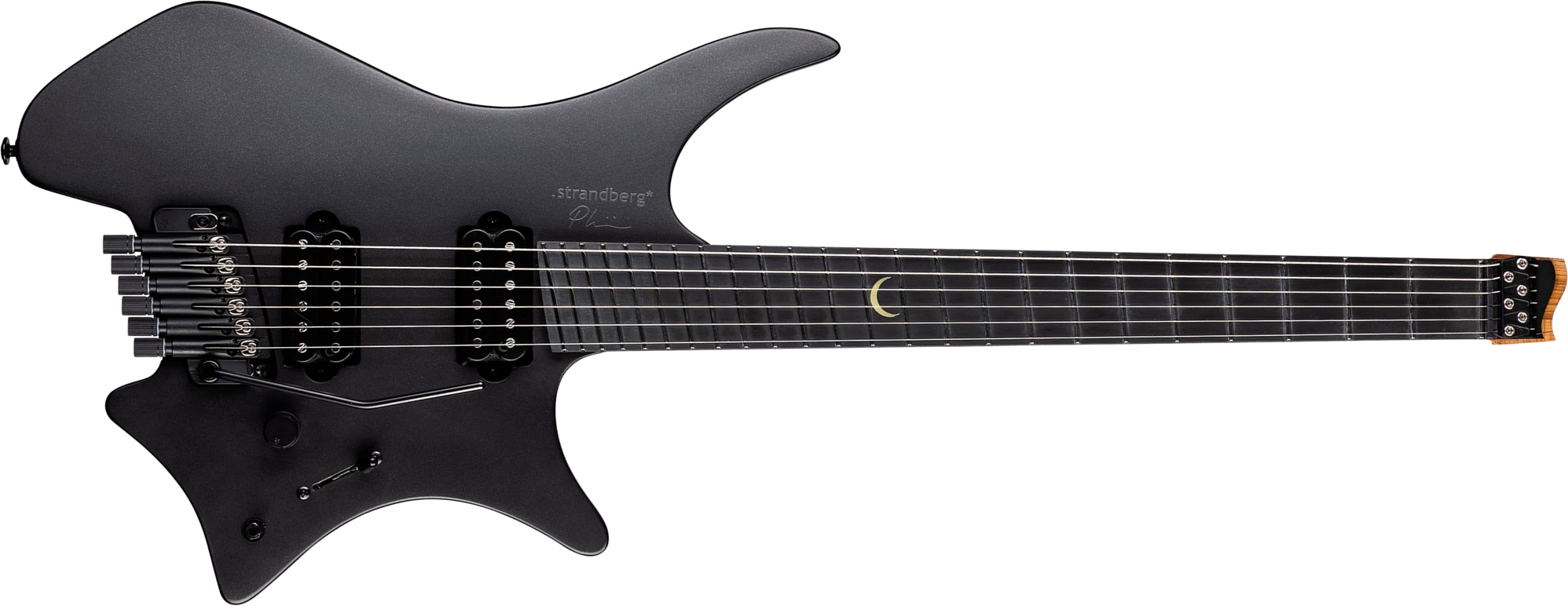 Strandberg Plini Edition Boden N2.6t 2h Fishman Fluence Trem Ebo - Black Satin Metallic - Multi-Scale Guitar - Main picture