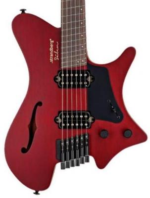 Semi-hollow electric guitar Strandberg Sälen Jazz NX 6 - Trans burgundy satin
