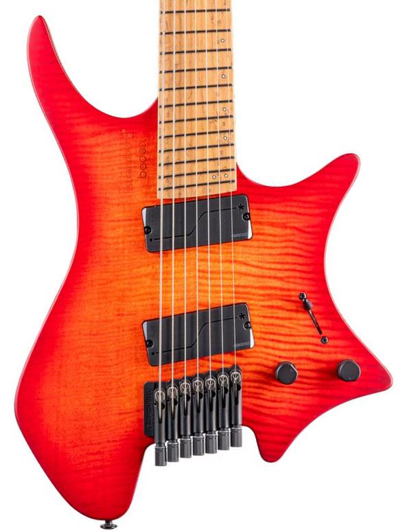 Multi-scale guitar Strandberg Boden Original N2.7 7-String - Sunset Coral Burst Satin
