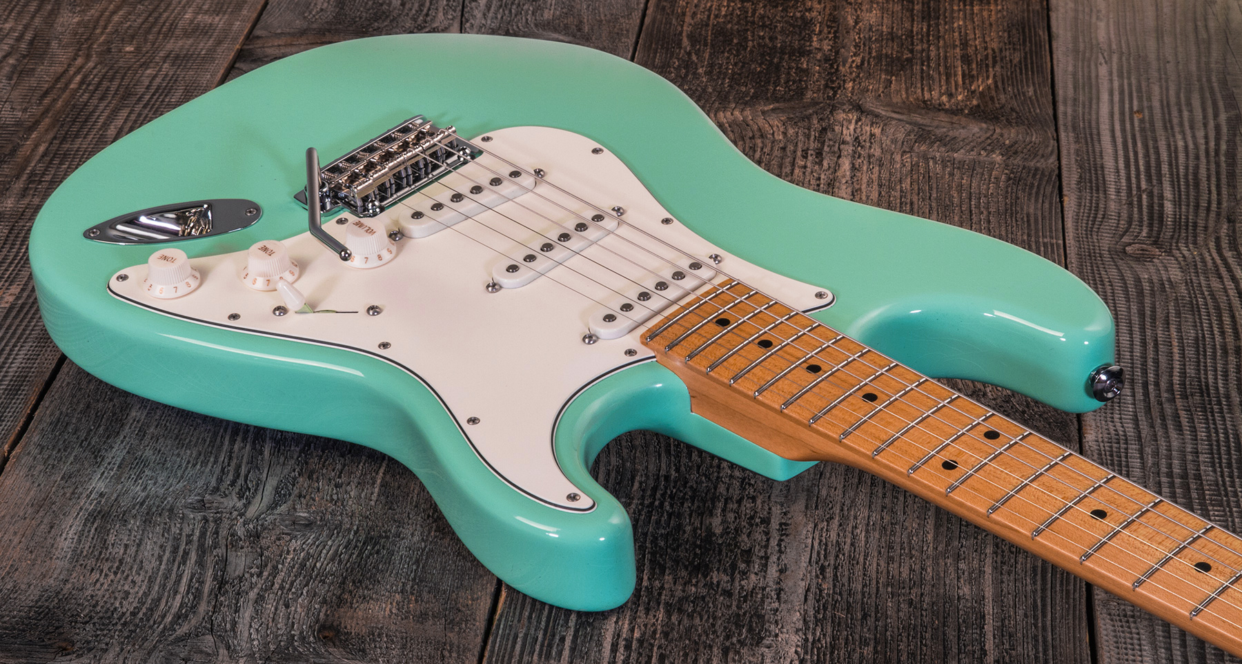 Suhr Classic S Antique Sss 01-csa-0020 3s Trem Mn #71418 - Light Aging Surf Green - Str shape electric guitar - Variation 2