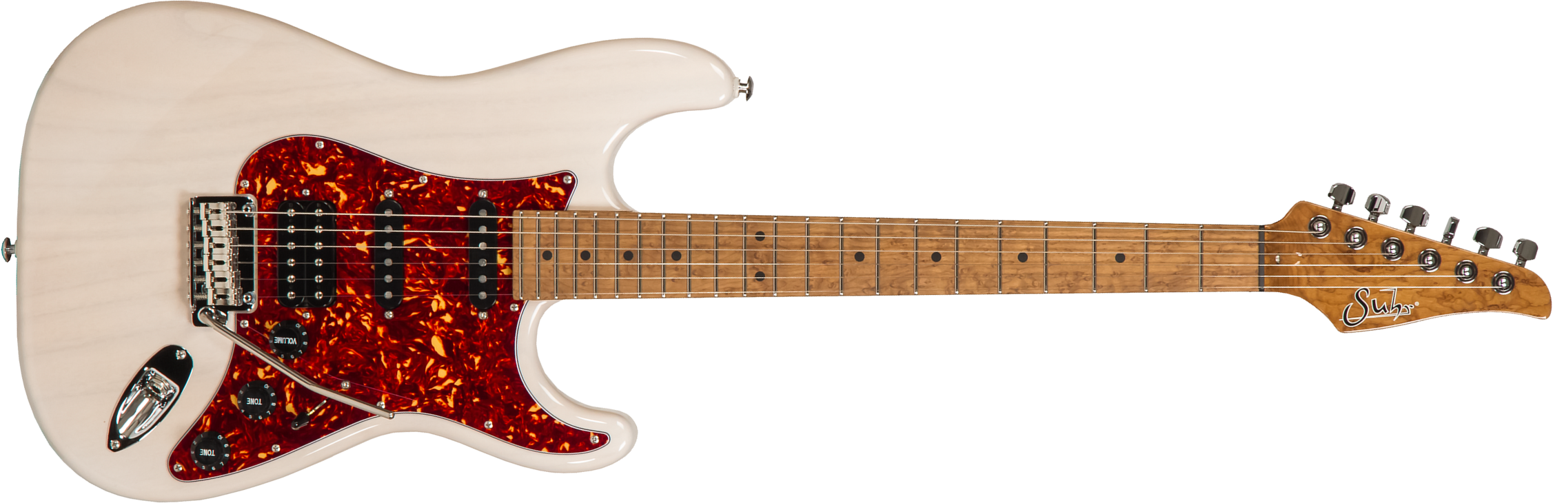Suhr Classic S Paulownia 01-ltd-0024 Hss Trem Mn - Trans White - Str shape electric guitar - Main picture