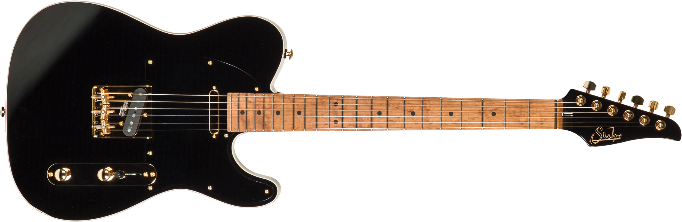 Suhr Mateus Asato Classic 01-sig-0030 Signature 2s  Ht Mn - Black - Tel shape electric guitar - Main picture