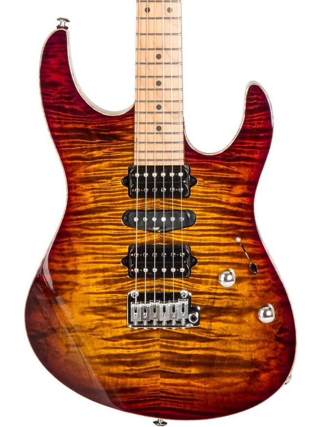 Suhr Modern Plus 01-mdp-0049 Hsh Trem Mn #72943 - Bengal Burst - Str shape electric guitar - Main picture