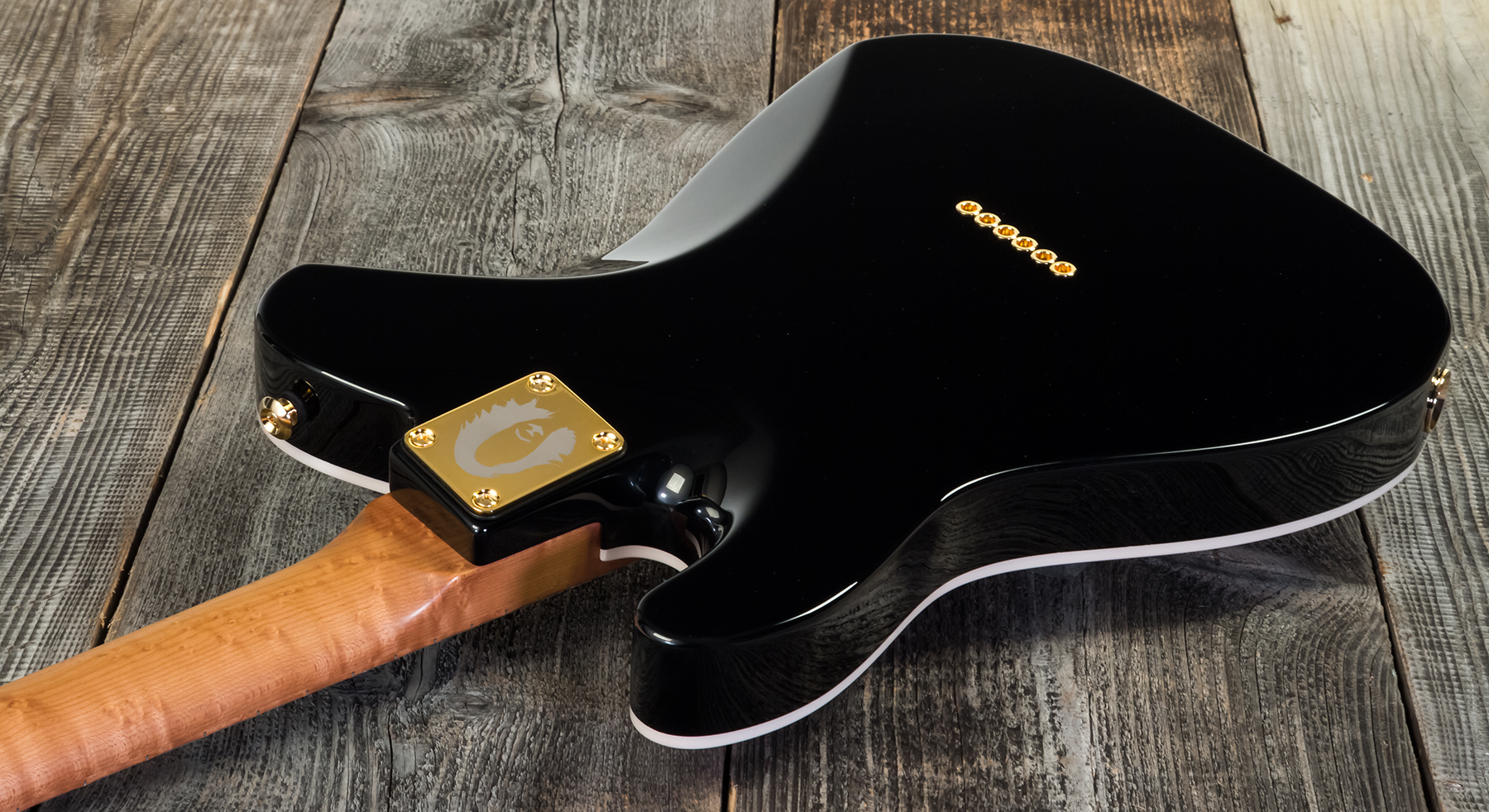 Suhr Mateus Asato Classic 01-sig-0030 Signature 2s  Ht Mn - Black - Tel shape electric guitar - Variation 5