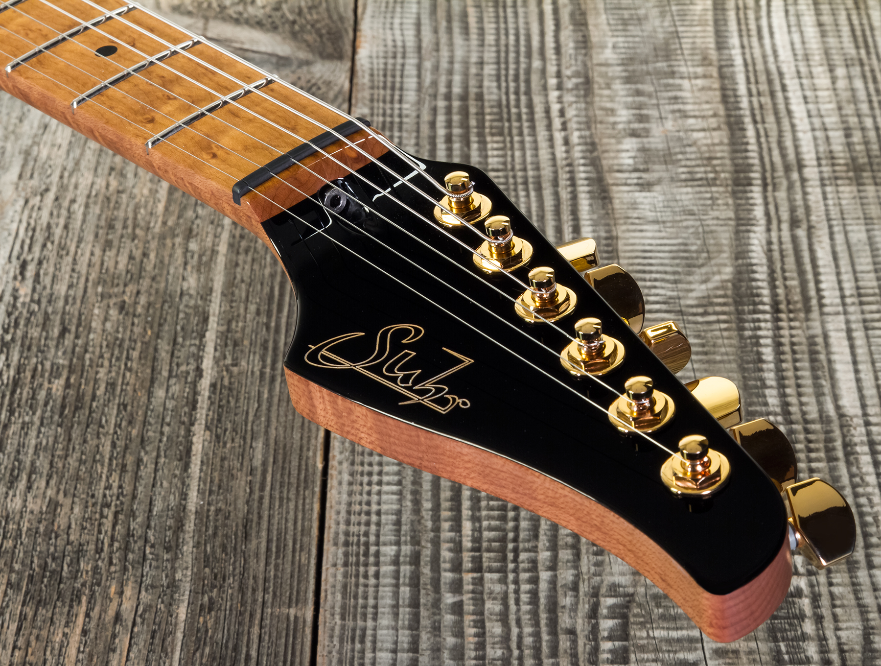 Suhr Mateus Asato Classic 01-sig-0030 Signature 2s  Ht Mn - Black - Tel shape electric guitar - Variation 7