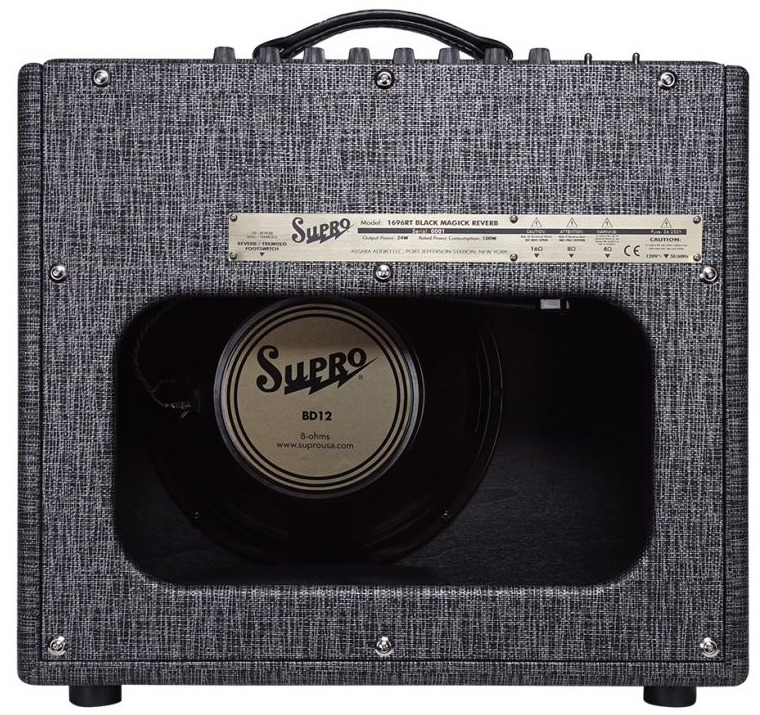 Supro 1696rt Black Magic Reverb Combo Legend 25w 1x12 - Electric guitar combo amp - Variation 1
