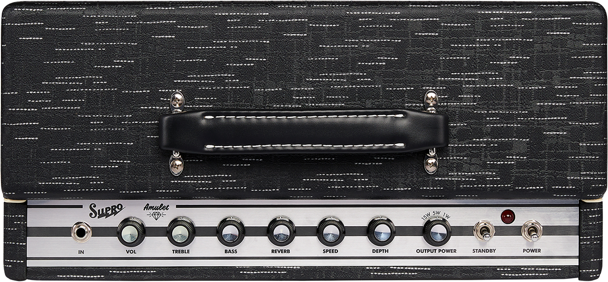 Supro Amulet 1x10 Combo 1/5/10w 1x10 6l6 Black & Black - Electric guitar combo amp - Variation 3