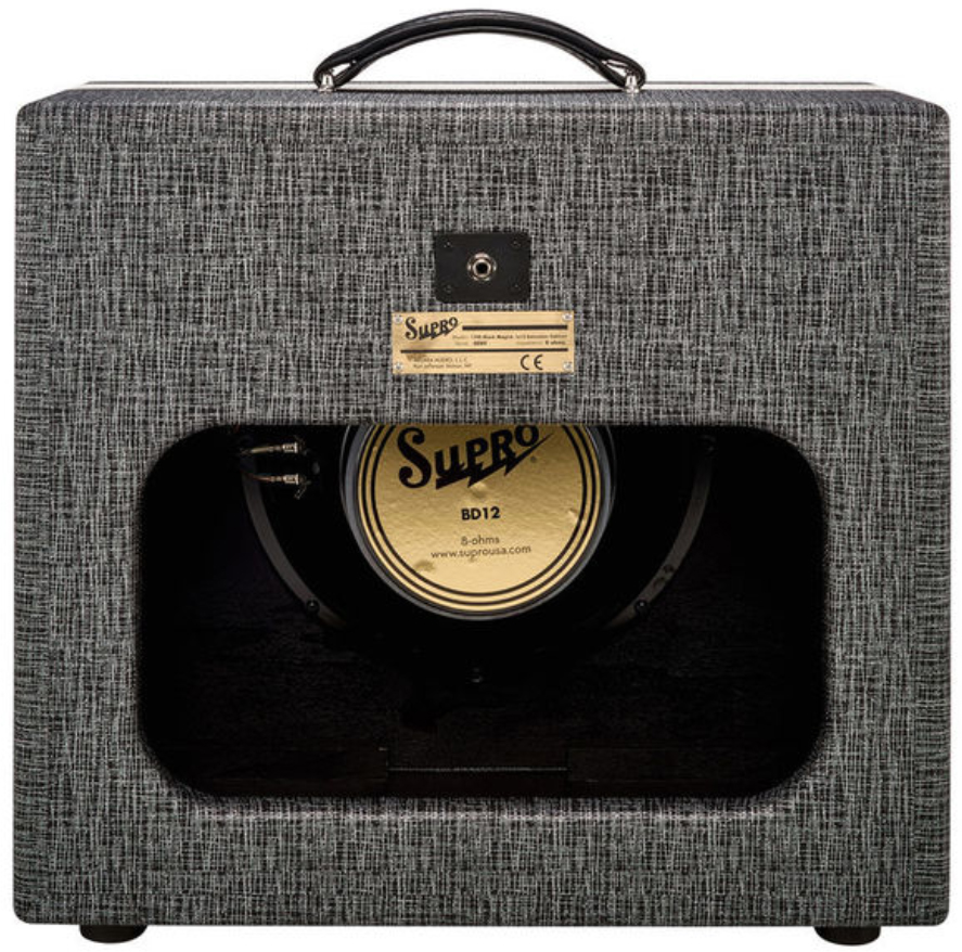 Supro Black Magick Cab 1x12 75w 8-ohms Black Rhino Hide - Electric guitar amp cabinet - Variation 1