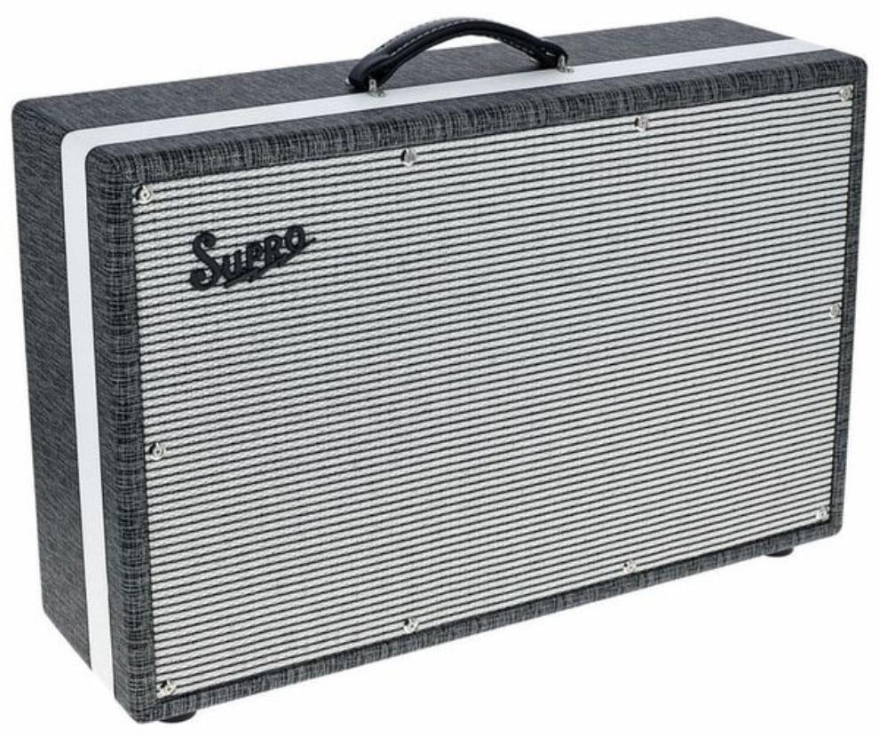 Electric guitar amp cabinet Supro Black Magick Cab 2x12 - Black Rhino Hide