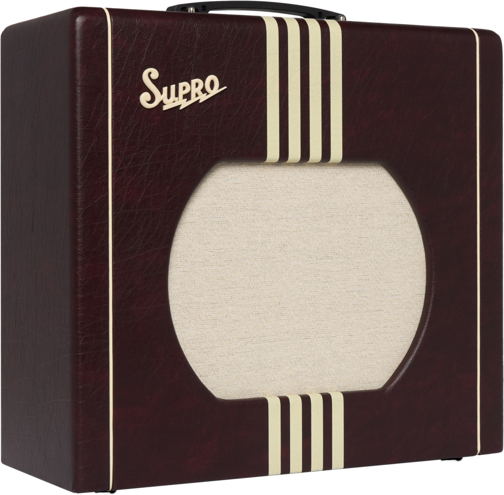 Supro Delta King 12 Combo 15w 1x12 Burgundy/cream - Electric guitar combo amp - Main picture