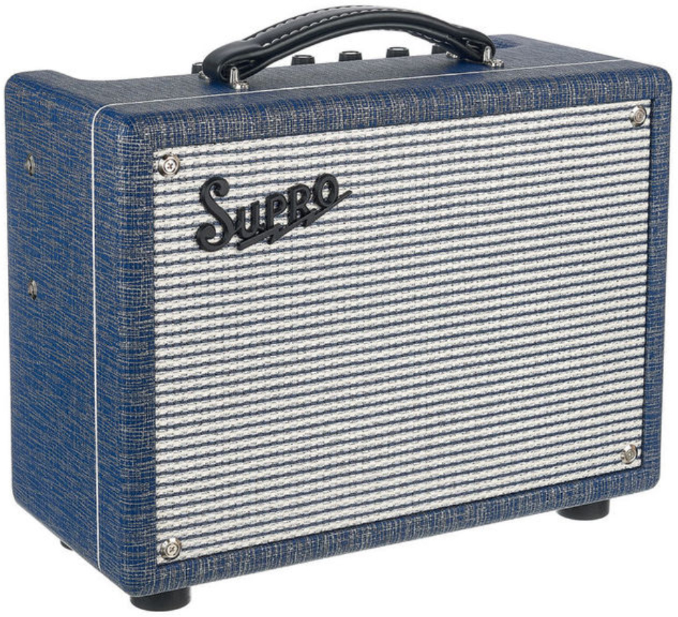 Supro Reverb 1964 5w 1x8 Jensen Blue Rhino Hide - Electric guitar combo amp - Main picture