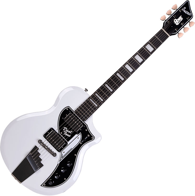 ritme Mineraalwater handboeien Supro David Bowie 1961 Dual Tone - white Solid body electric guitar white