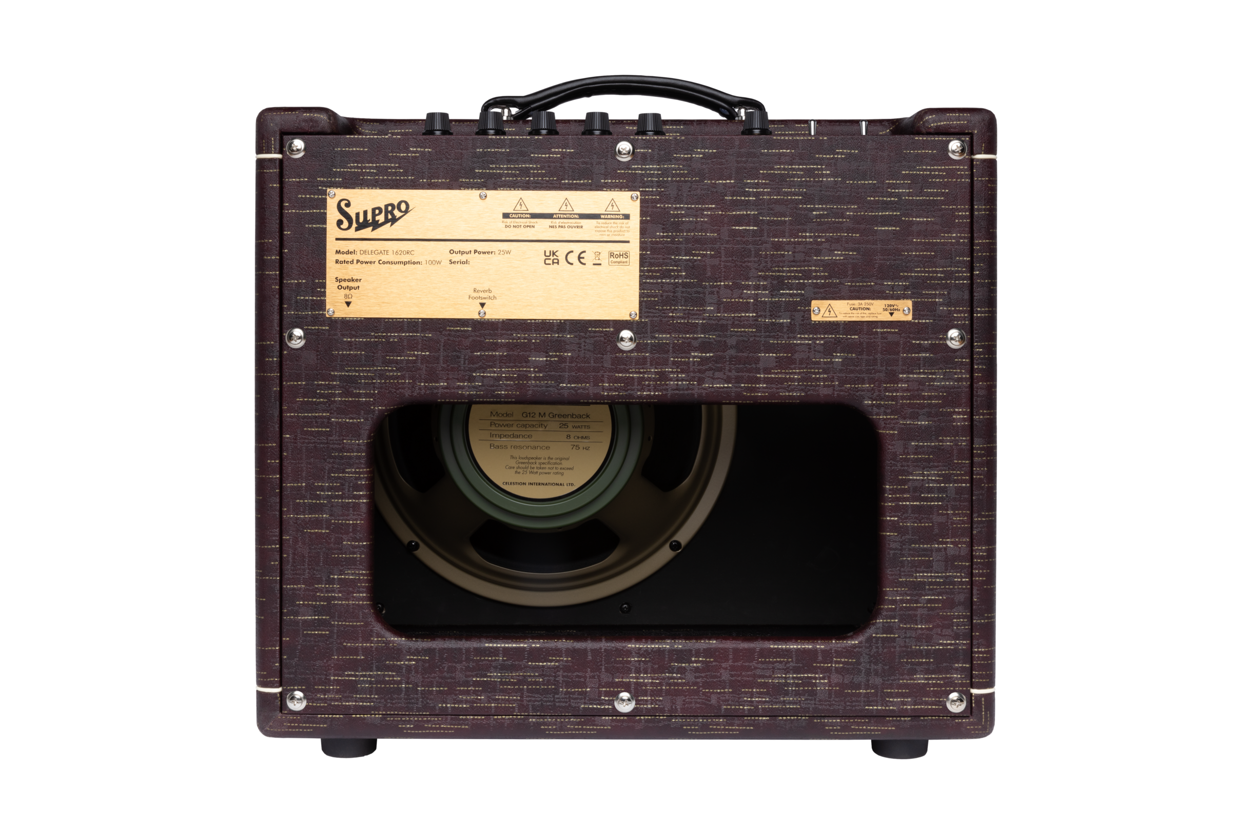 Supro Delegate Custom Burgundy Gold Scandia 1x12 25w - Electric guitar combo amp - Variation 4