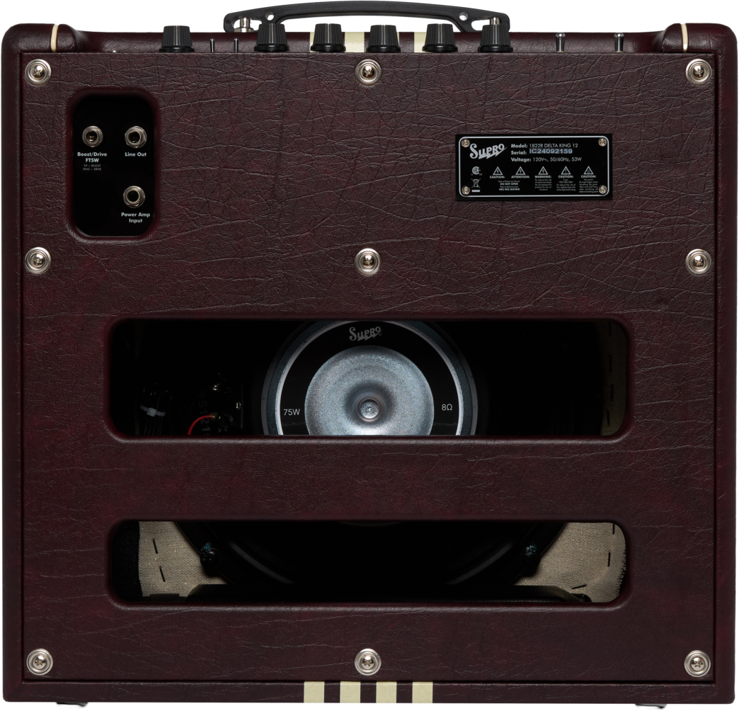 Supro Delta King 12 Combo 15w 1x12 Burgundy/cream - Electric guitar combo amp - Variation 1