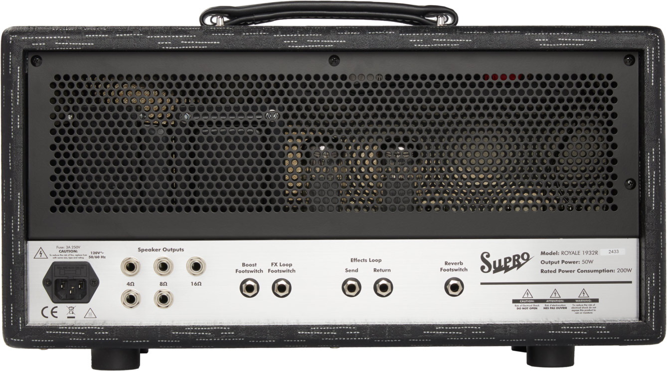 Supro Royale Head 1932rh 35/50w Black Scandia - Electric guitar amp head - Variation 2