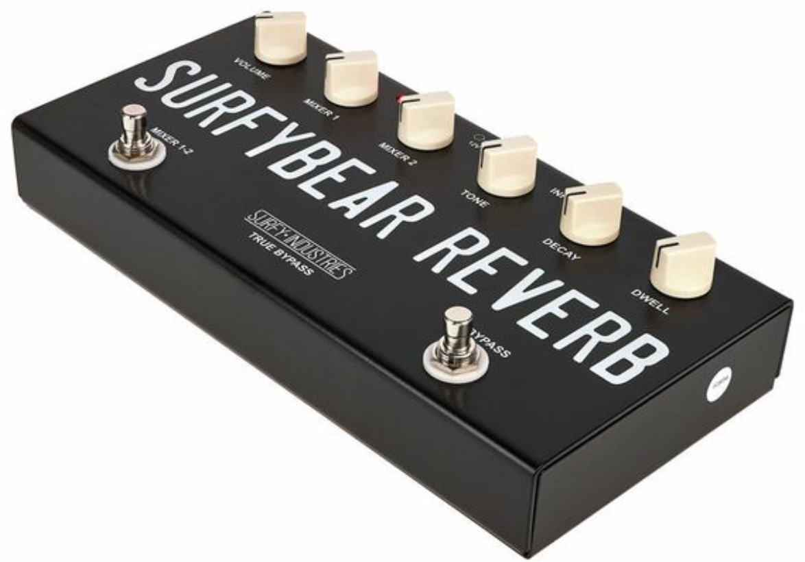 Surfy Industries Surfybear Compact Reverb Black - Reverb, delay & echo effect pedal - Variation 1