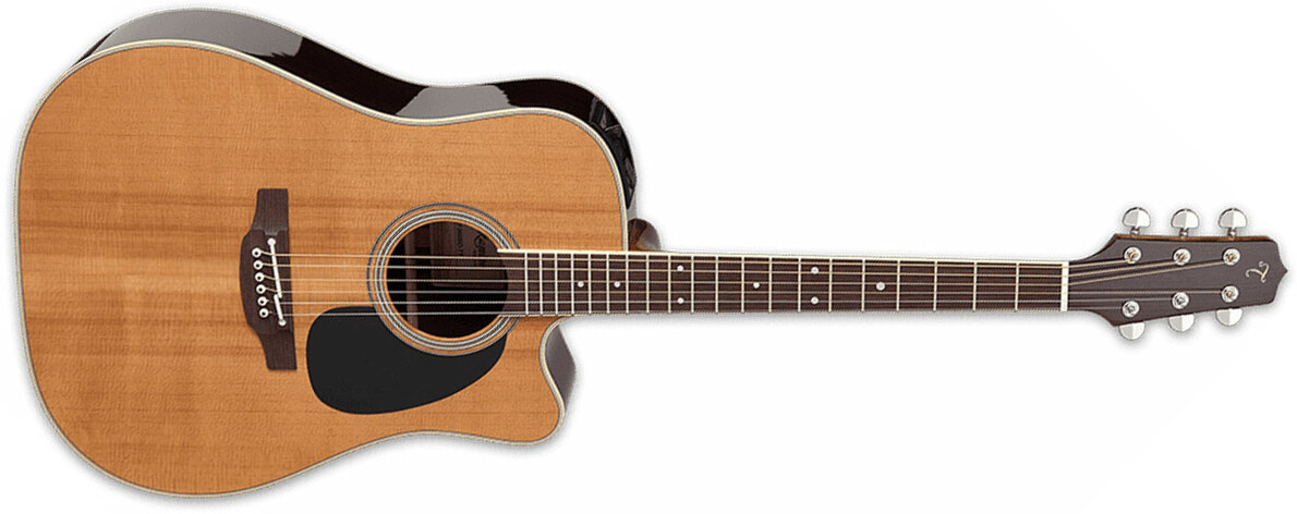 Takamine Ef360sc Tt Dreadnought Cw Epicea Palissandre Ct4bii - Natural - Electro acoustic guitar - Main picture