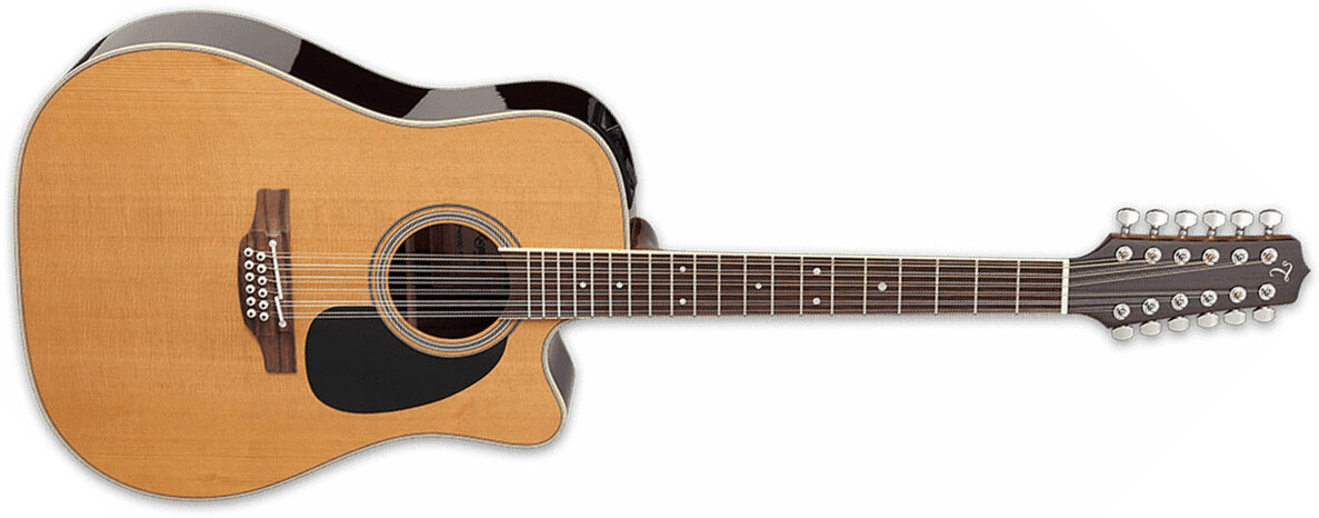 Takamine Ef400sc Tt Dreadnought Cw Epicea Palissandre Ct4bii - Natural - Electro acoustic guitar - Main picture