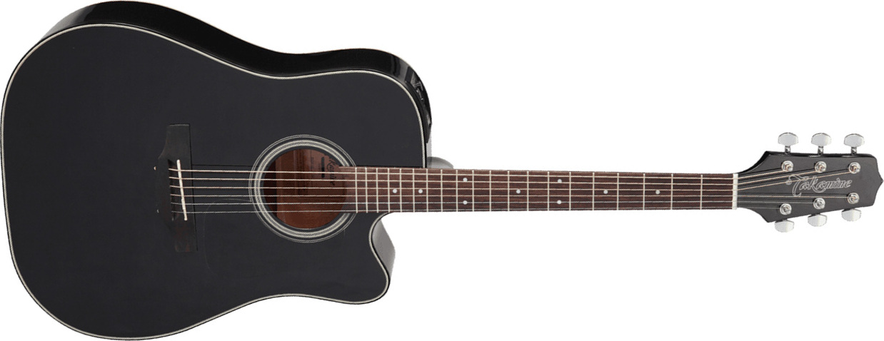Takamine Gd15ce Blk Dreadnought Cw Epicea Acajou Tp-4t - Black - Electro acoustic guitar - Main picture