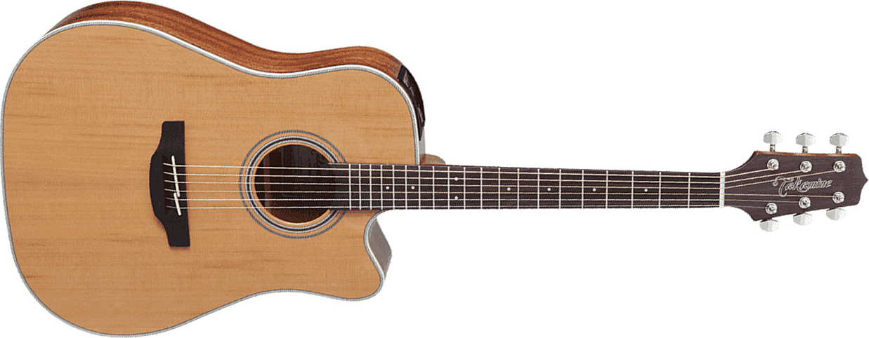 Takamine Gd20ce-ns Dreadnought Cw Cedre Acajou - Naturel Satin - Electro acoustic guitar - Main picture