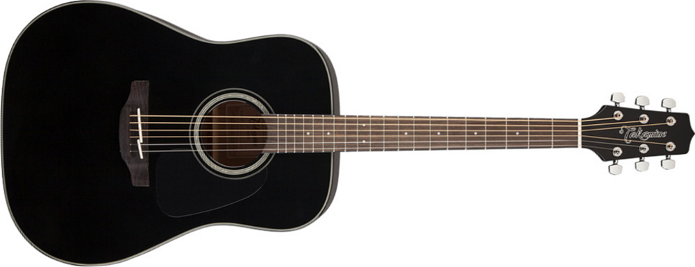 Takamine Gd30-blk Dreadnought Epicea Acajou - Black - Acoustic guitar & electro - Main picture