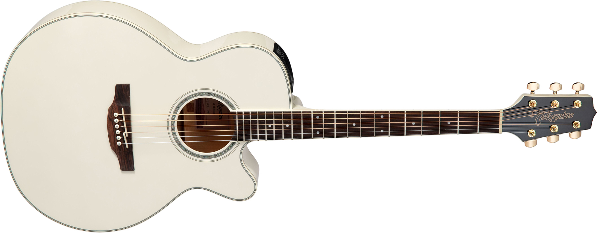 Takamine Gn37ce-pw Nex Grand Auditorium Cw Epicea Acajou Rw - Pearl White - Folk guitar - Main picture