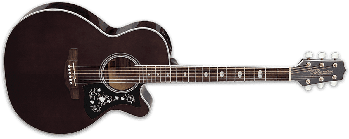 Takamine Gn75ce-tbk Nex Mini-jumbo Cw Epicea Erable - Transparent Black - Electro acoustic guitar - Main picture