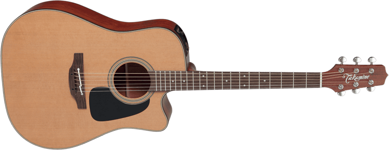 Takamine P1dc Pro Series Japan Dreadnought Cw Cedre Sapele - Natural Gloss - Electro acoustic guitar - Main picture
