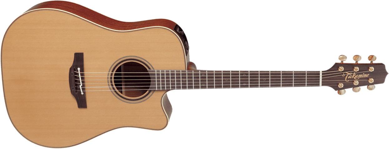 Takamine P3dc Pro Japan Dreadnought Cw Cedre Sapele - Naturel Satin - Electro acoustic guitar - Main picture