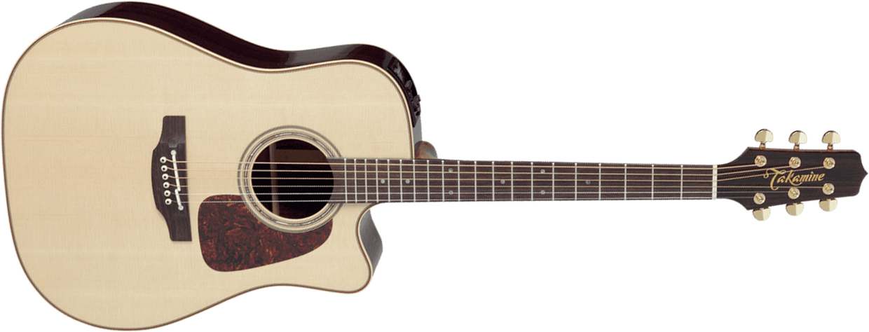 Takamine P5dc Pro Japan Dreadnought Cw Epicea Palissandre - Natural Gloss - Electro acoustic guitar - Main picture