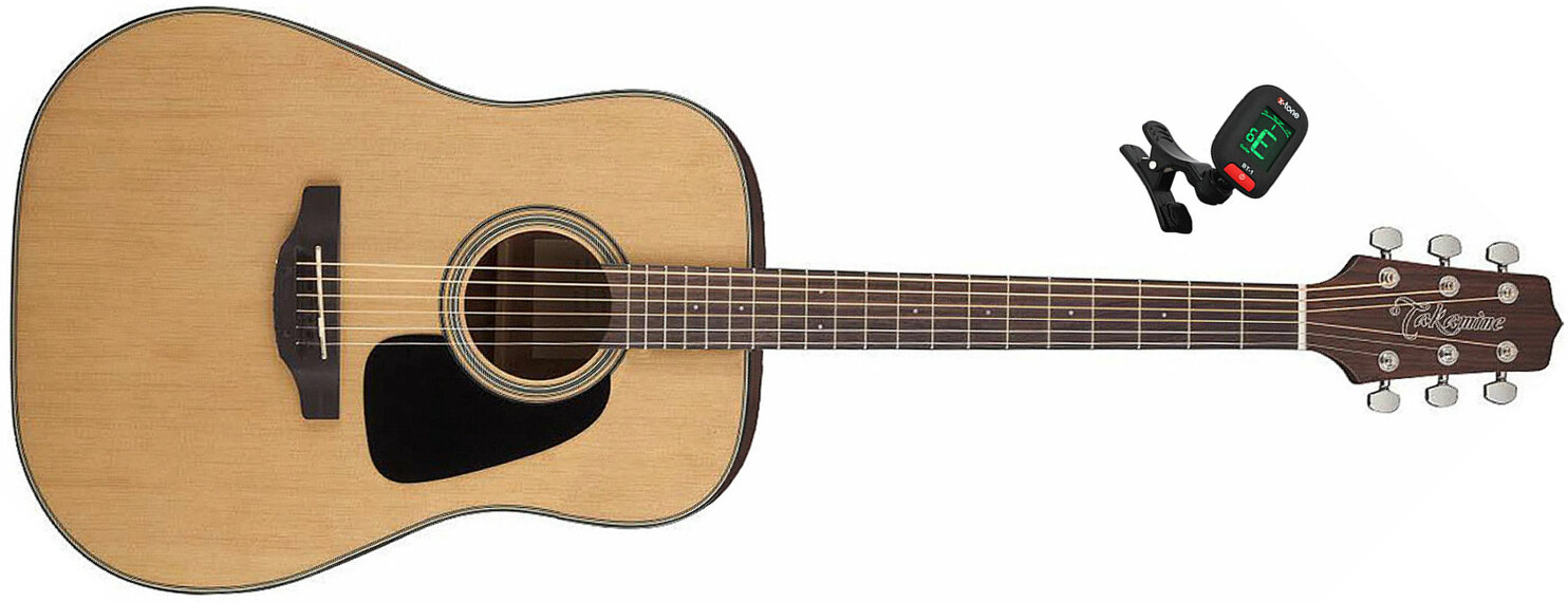 Takamine Pack Gd10-ns Dreadnought +accordeur - Natural - Acoustic guitar & electro - Main picture
