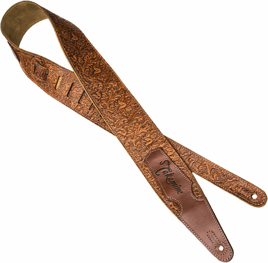 Takamine Tooled Leather Guitar Strap 2.75 Pouces Cuir - Guitar strap - Main picture