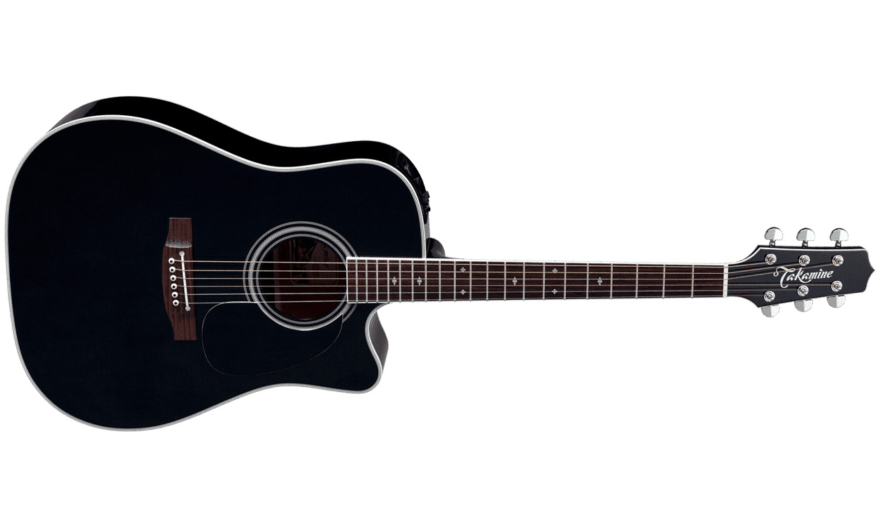 Takamine Ef341sc Legacy Dreadnought Cw Epicea Erable Ct4bii - Black - Electro acoustic guitar - Variation 1