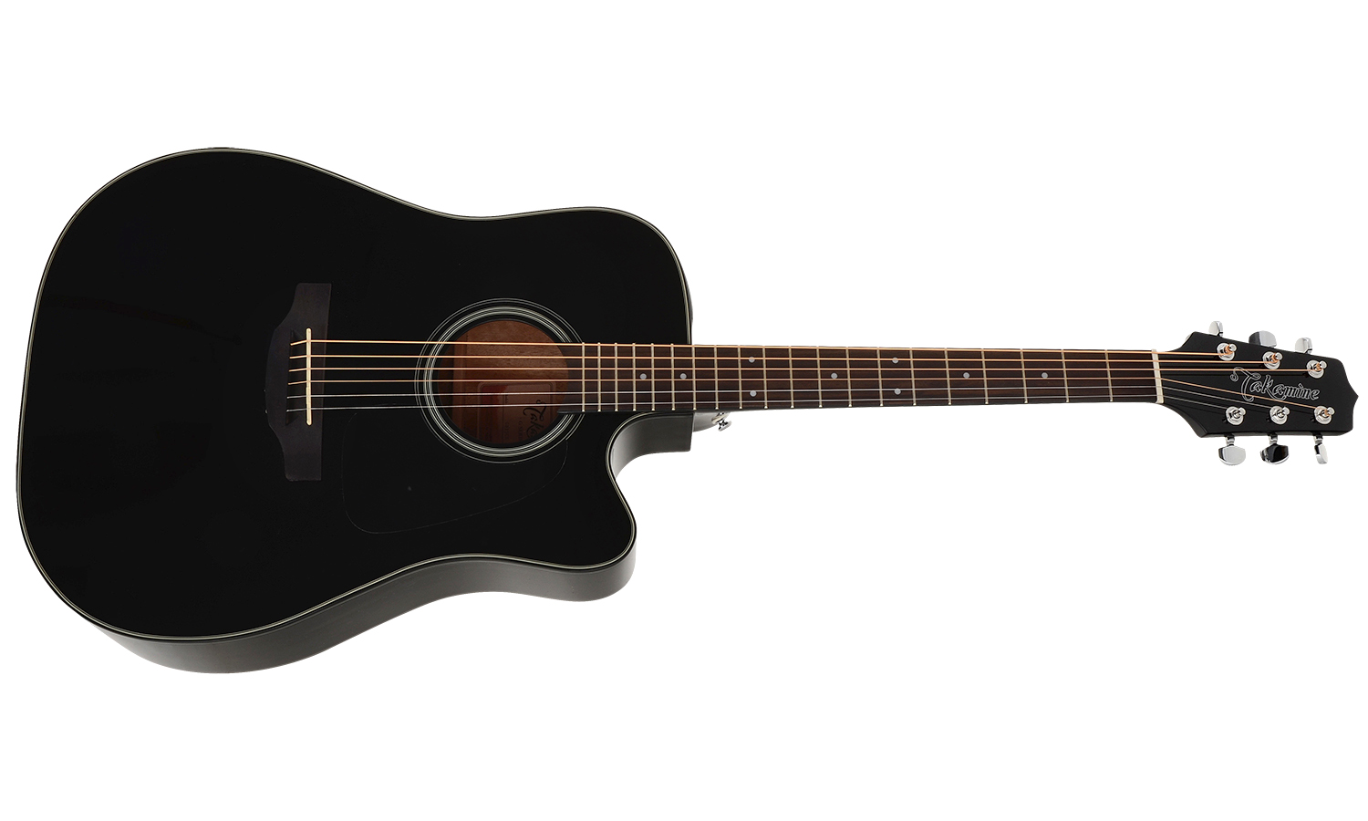 Takamine Gd15ce Blk Dreadnought Cw Epicea Acajou Tp-4t - Black - Electro acoustic guitar - Variation 1