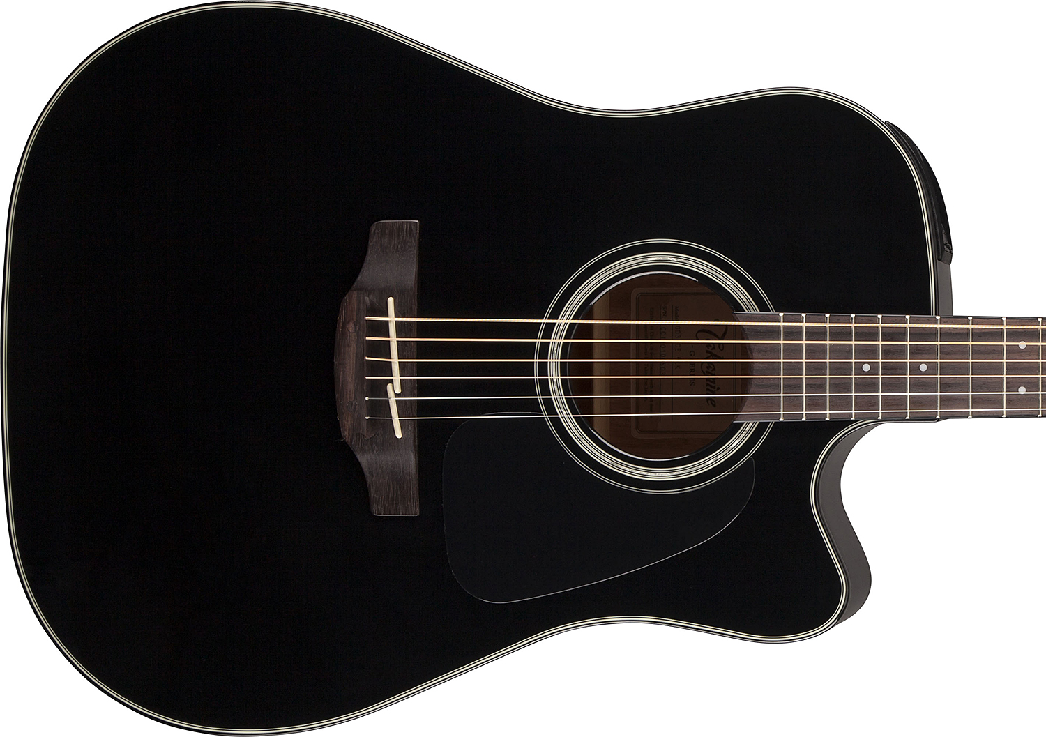 Takamine Gd30ce-blk Dreadnought Cw Epicea Acajou - Black - Electro acoustic guitar - Variation 2