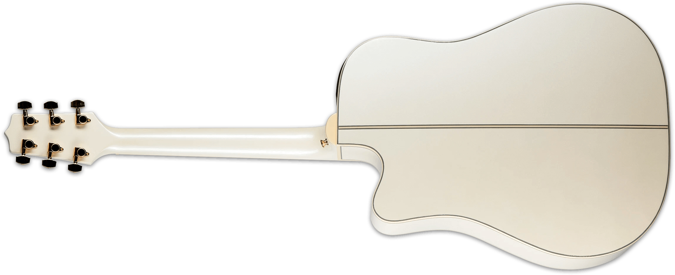 Takamine Gd37ce Dreadnought Cw Epicea Erable Rw - Pearl White - Folk guitar - Variation 1