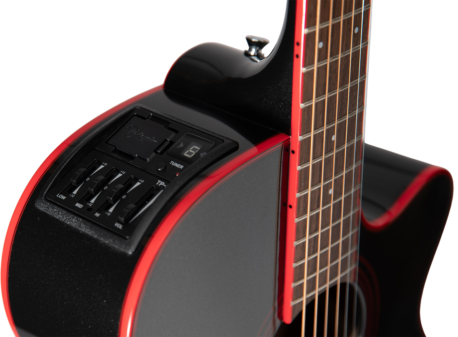 Takamine Gf49ce-cb Fx Concert Epicea Acajou Lau - Black Sparkle - Folk guitar - Variation 3