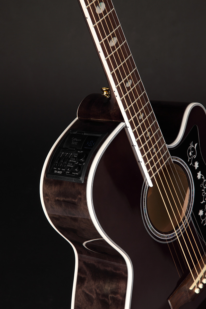 Takamine Gn75ce-tbk Nex Mini-jumbo Cw Epicea Erable - Transparent Black - Electro acoustic guitar - Variation 3