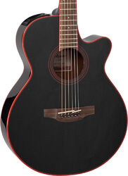 Folk guitar Takamine GF49CE-CB - Black sparkle
