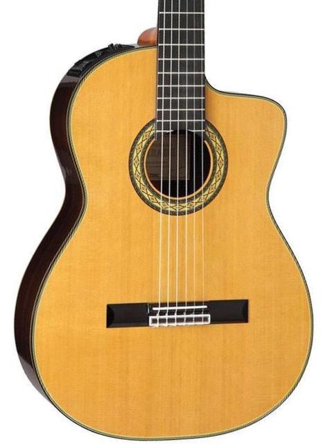 Classical guitar 4/4 size Takamine HE5C Hirade Japan - Natural