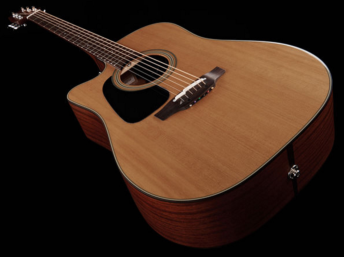 Takamine P3dclh Pro Japan Dreadnought Cw Gaucher Cedre Sapele - Natural Satin - Electro acoustic guitar - Variation 2