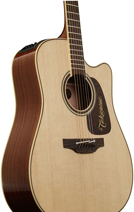 Takamine P4dc Pro Series Japan Dreadnought Cw Epicea Sapele - Natural Gloss - Electro acoustic guitar - Variation 2