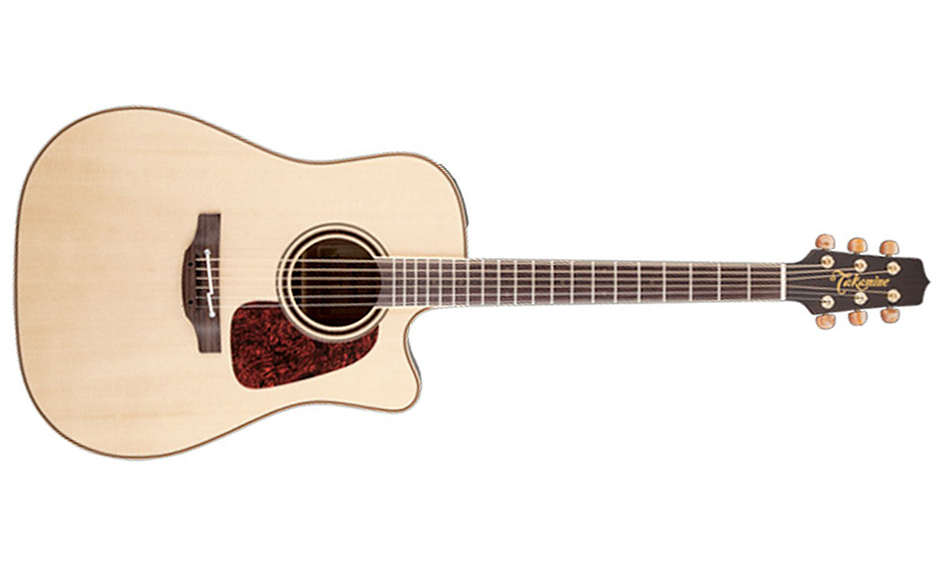 Takamine P4dc Pro Series Japan Dreadnought Cw Epicea Sapele - Natural Gloss - Electro acoustic guitar - Variation 1